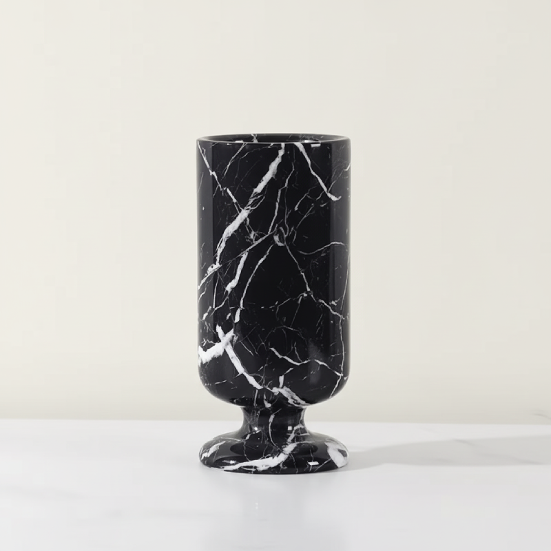 Vases en céramique effet marbre – Design contemporain noir et blanc L'UNIVERS DU VASE