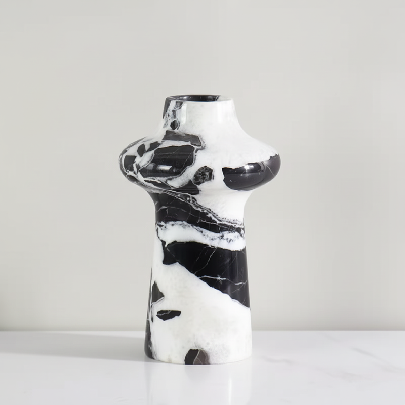 Vases en céramique effet marbre – Design contemporain noir et blanc L'UNIVERS DU VASE