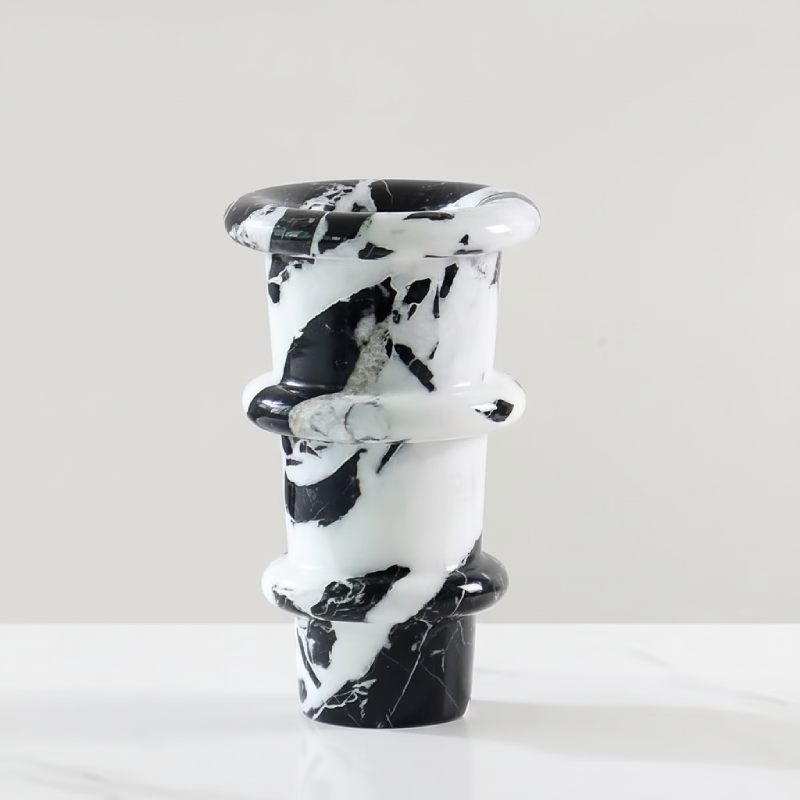 Vases en céramique effet marbre – Design contemporain noir et blanc L'UNIVERS DU VASE