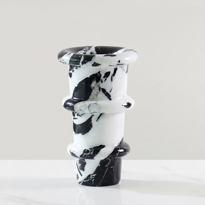 Vases en céramique effet marbre – Design contemporain noir et blanc L'UNIVERS DU VASE