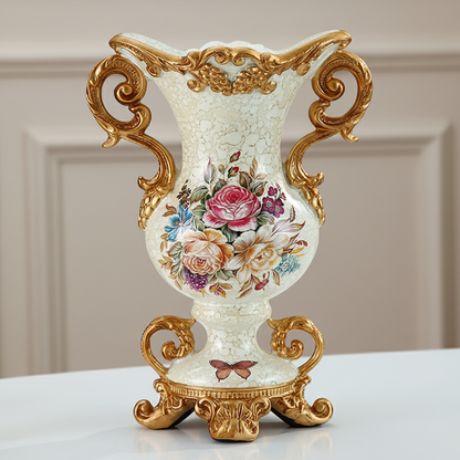 Vases décoratifs en résine style baroque floral – Élégance classique L'univers-du-vase