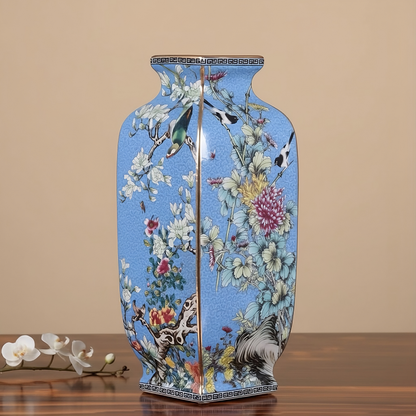 Vases en céramique chinoise – Motifs floraux et oiseaux décoratifs L'univers-du-vase
