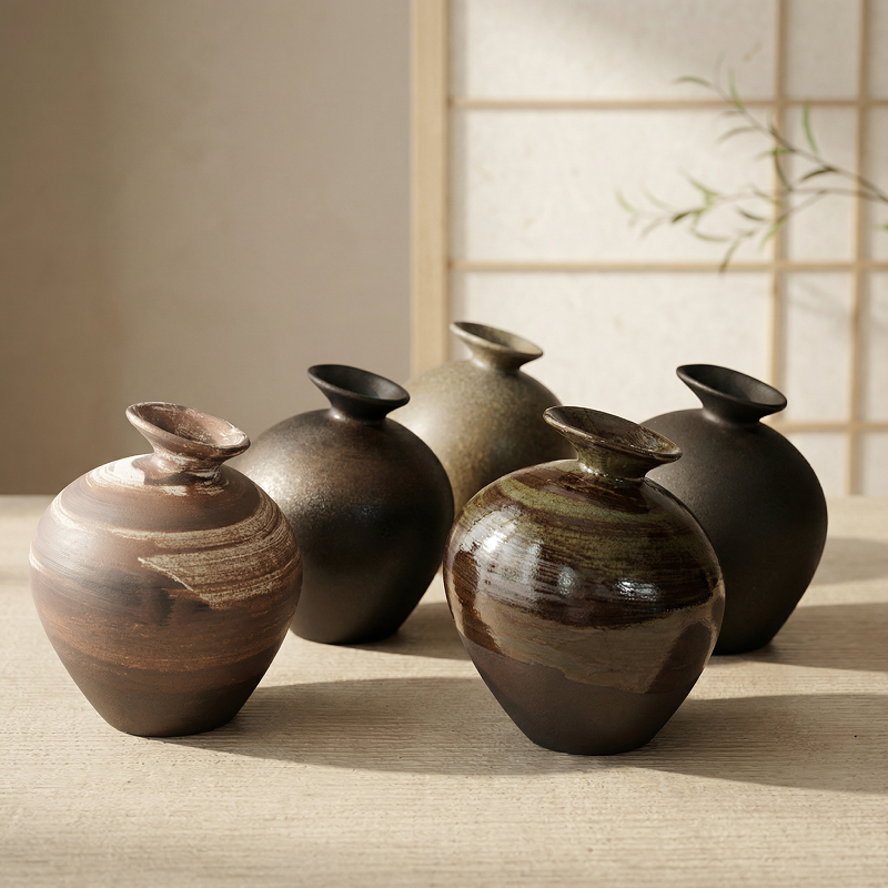 Collection vases céramique texturée
