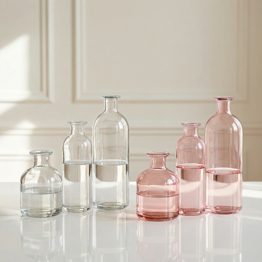 Collection vases verre minimaliste contemporain