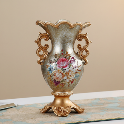 Vases décoratifs en résine style baroque floral – Élégance classique L'univers-du-vase