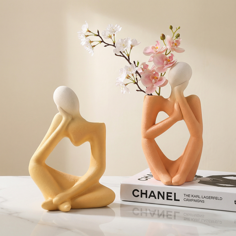 Vases décoratifs sculpturaux en céramique