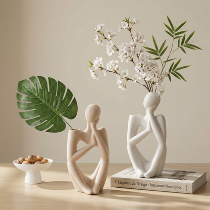 Vases décoratifs sculpturaux en céramique