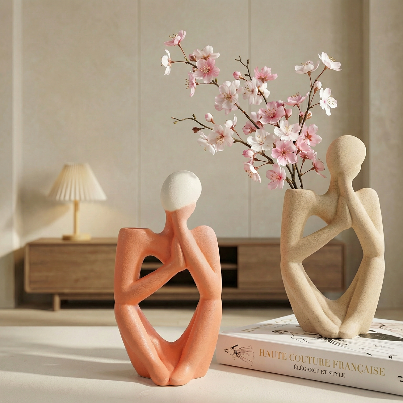 Vases décoratifs sculpturaux en céramique