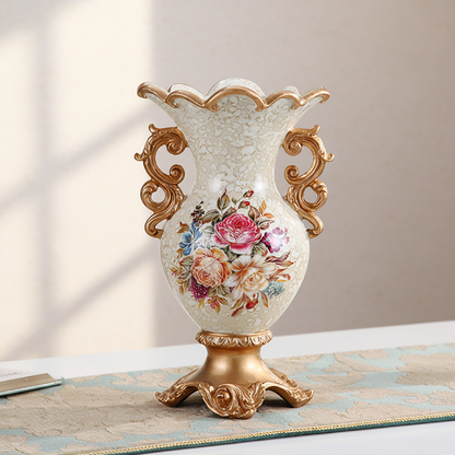 Vases décoratifs en résine style baroque floral – Élégance classique L'univers-du-vase