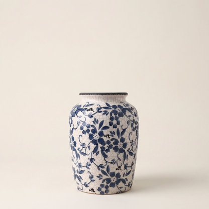 Vases en porcelaine florale bleue – Élégance décorative intemporelle L'UNIVERS DU VASE