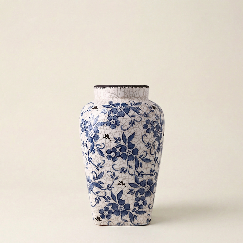 Vases en porcelaine florale bleue – Élégance décorative intemporelle L'UNIVERS DU VASE
