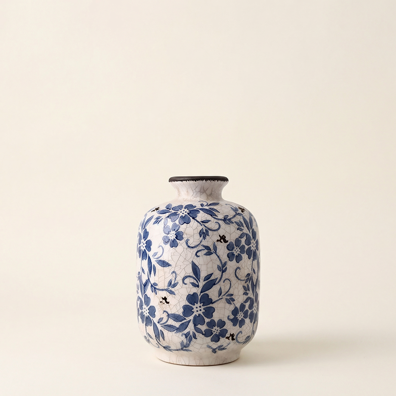 Vases en porcelaine florale bleue – Élégance décorative intemporelle L'UNIVERS DU VASE