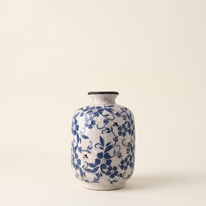 Vases en porcelaine florale bleue – Élégance décorative intemporelle L'UNIVERS DU VASE