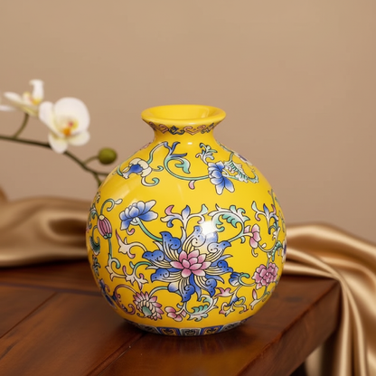 Vases chinois en céramique – Motifs floraux décoratifs élégants L'univers-du-vase