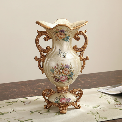 Vases décoratifs en résine style baroque floral – Élégance classique L'univers-du-vase
