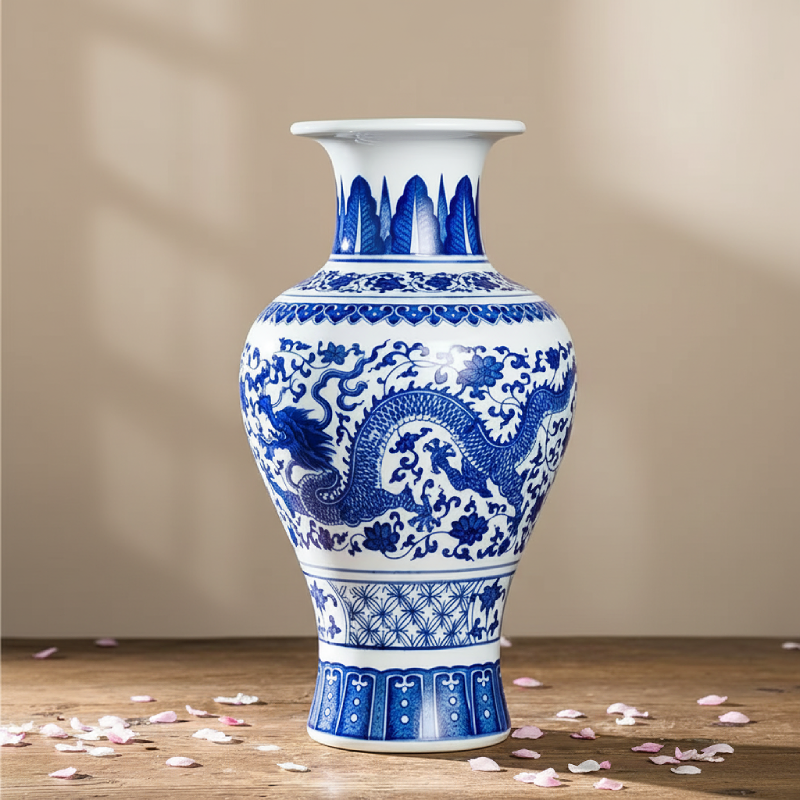 Vases en céramique bleu et blanc – Motifs dragons d’inspiration chinoise L'UNIVERS DU VASE
