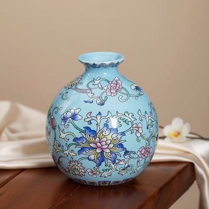 Vases chinois en céramique – Motifs floraux décoratifs élégants L'univers-du-vase