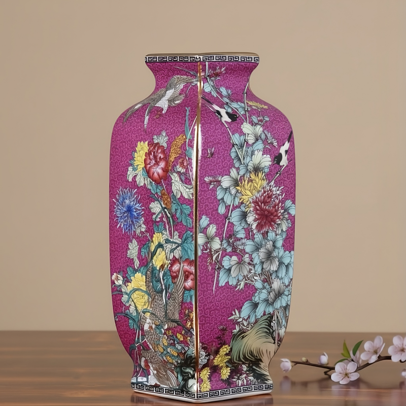 Vases en céramique chinoise – Motifs floraux et oiseaux décoratifs L'univers-du-vase