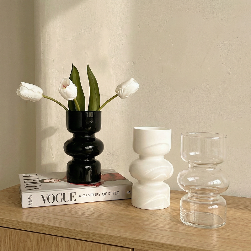 Trio vases verre style nordique intemporel intérieur