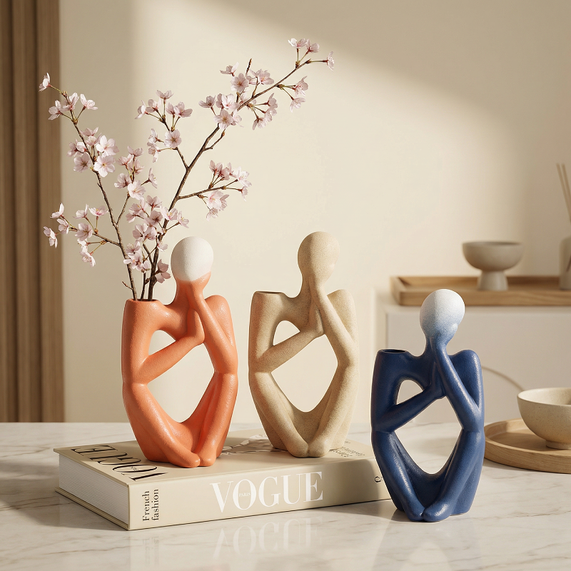 Vases décoratifs sculpturaux en céramique