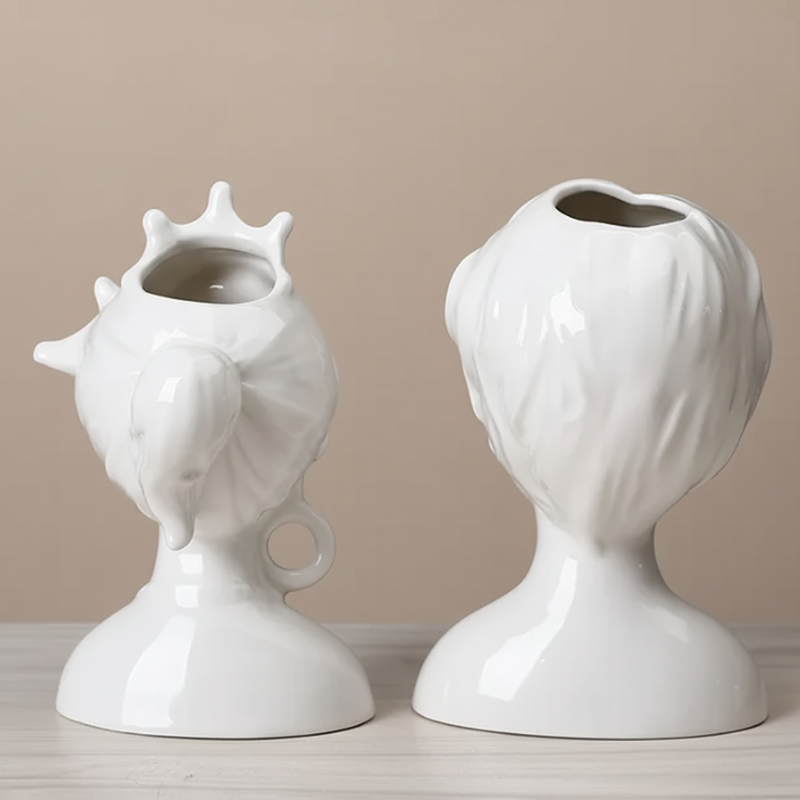 Vases visage en céramique – Design artistique contemporain L'univers-du-vase