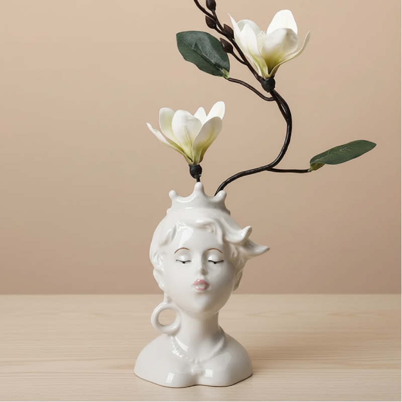 Vases visage en céramique – Design artistique contemporain L'univers-du-vase