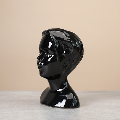 Vase Céramique visage noir homme