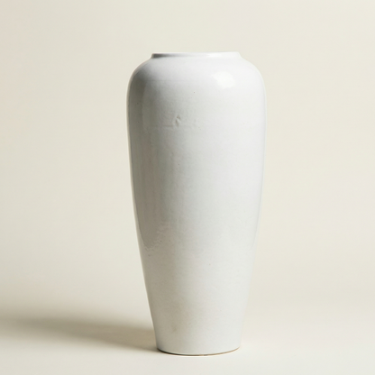 Vase céramique contemporain blanc taille L