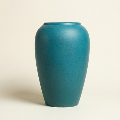 Vase céramique contemporain bleu taille M