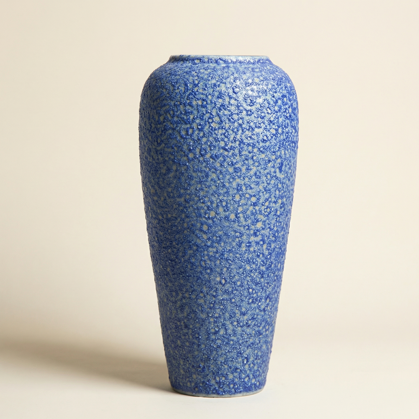 Vase céramique contemporain bulle bleue taille L
