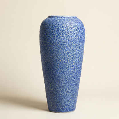 Vase céramique contemporain bulle bleue taille L