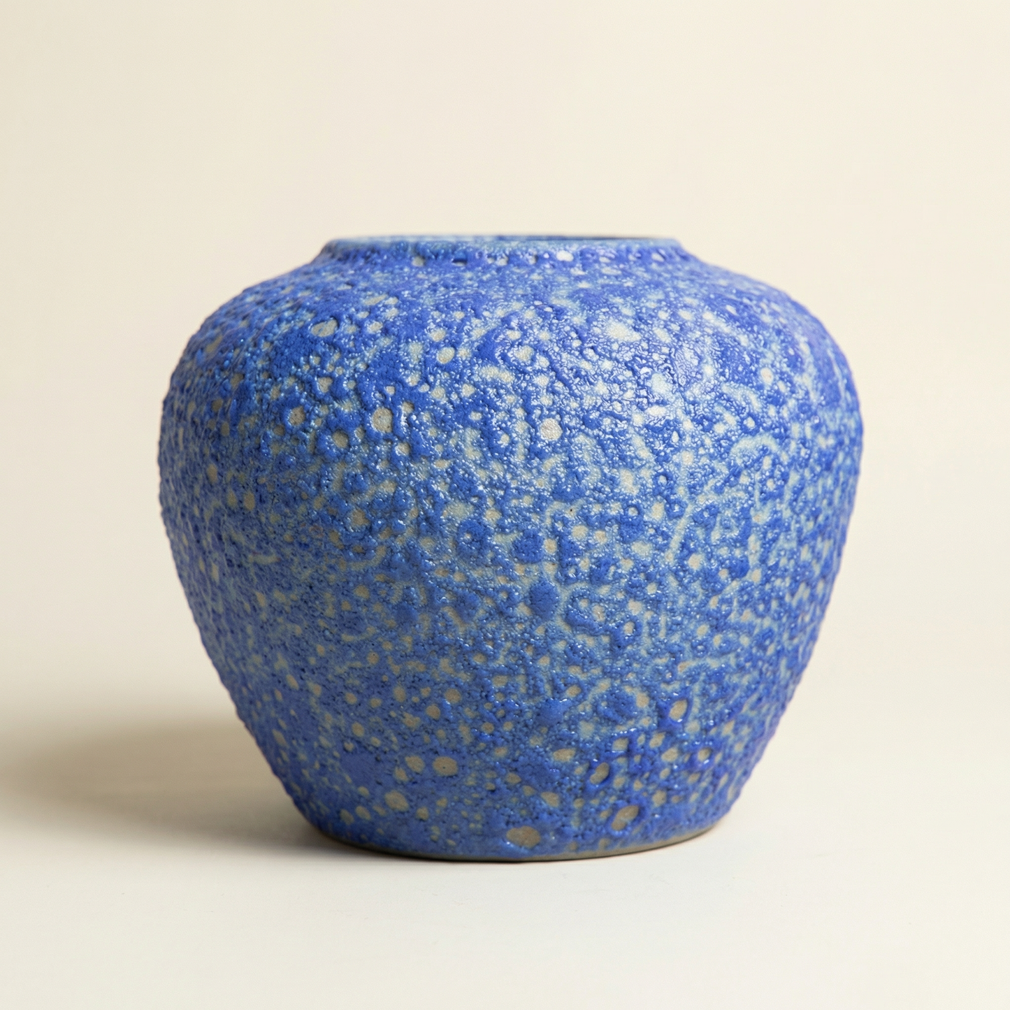 Vase céramique contemporain bulle bleue taille S