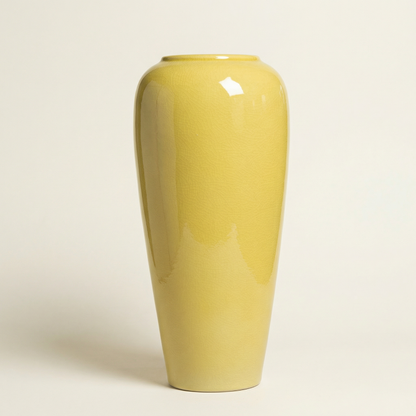Vase céramique contemporain jaune taille L
