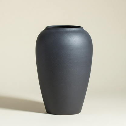 Vase céramique contemporain noir taille M