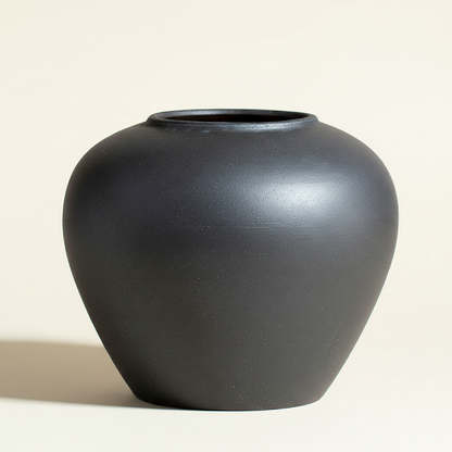 Vase céramique contemporain noir taille S