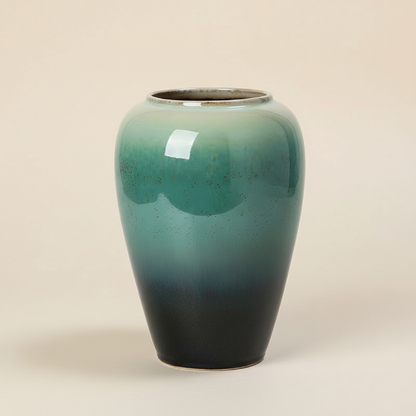 Vase céramique contemporain vert jade taille M