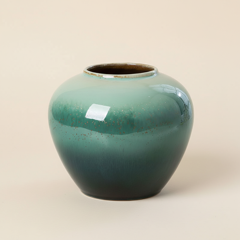 Vase céramique contemporain vert jade taille S