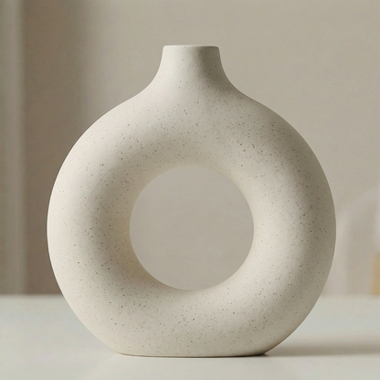 Vases en céramique design circulaire