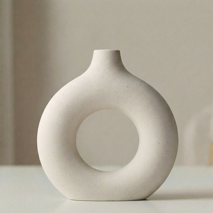 Vases en céramique design circulaire
