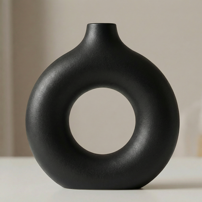 Vases en céramique design circulaire
