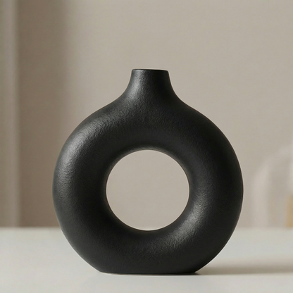 Vases en céramique design circulaire