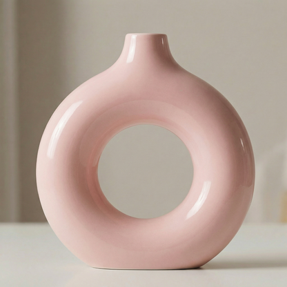 Vases en céramique design circulaire