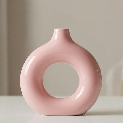 Vases en céramique design circulaire