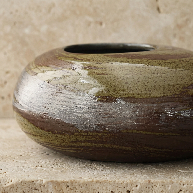 Vase céramique japonais organique détail matière