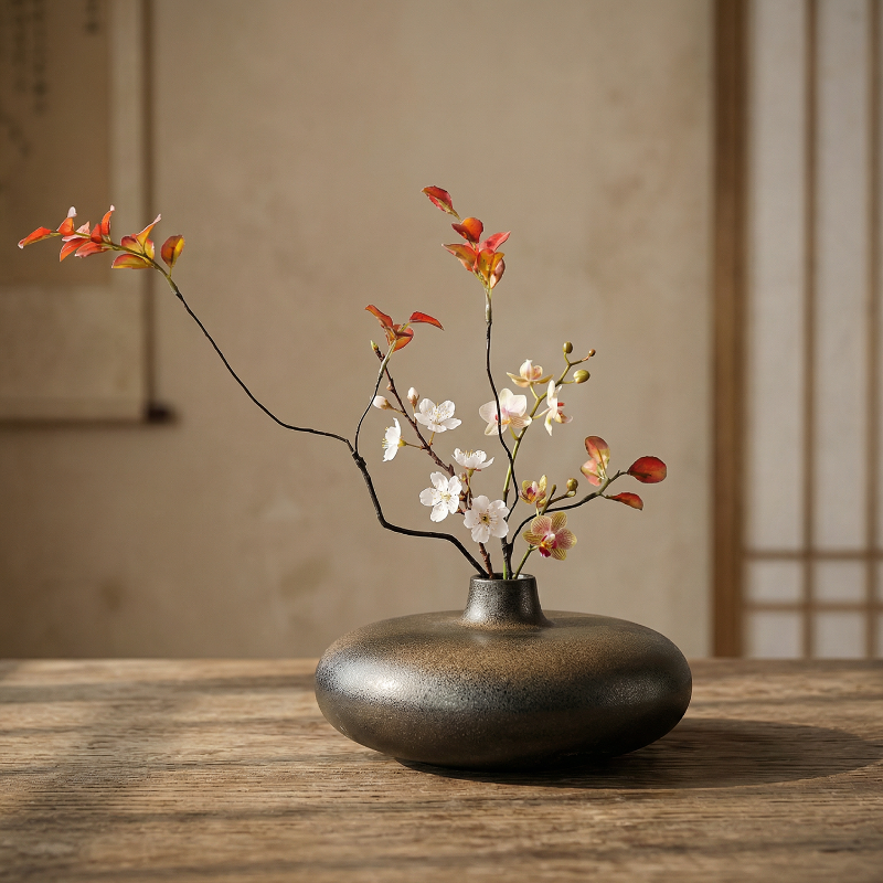 Vase céramique japonais zen modèle A lifestyle