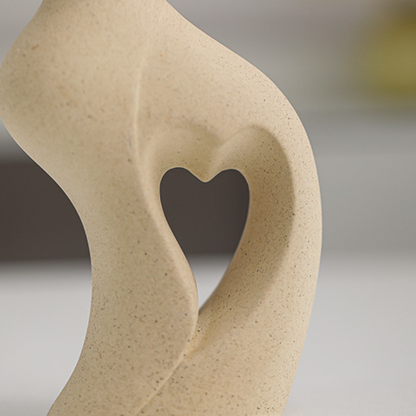 Vase céramique scandinave cœur détail matière