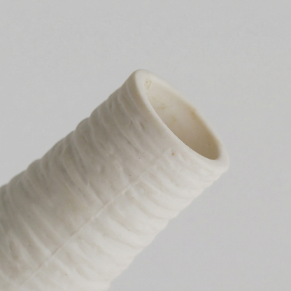 Vase céramique texturée design contemporain minimaliste détail dessus