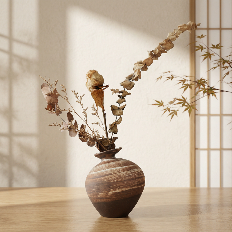 Vase céramique texturée modèle B lifestyle