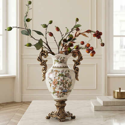 Vase double anses style européen raffiné mandis lifestyle