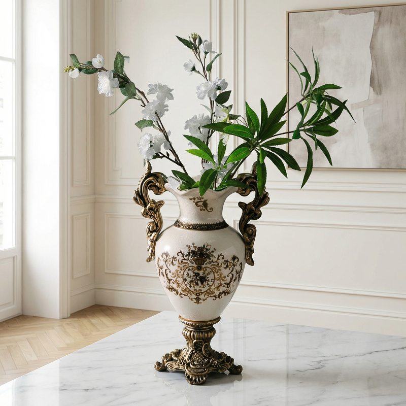 Vase double anses style européen raffiné victoria lifestyle